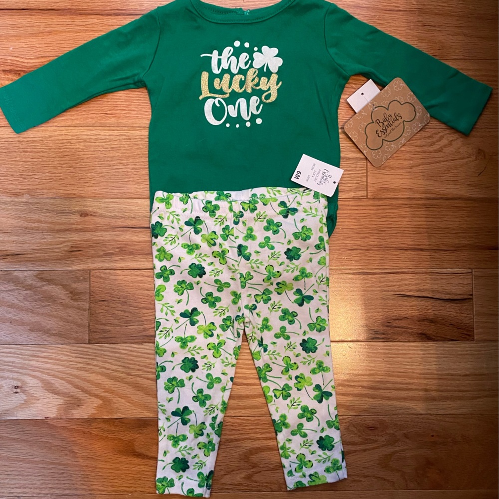 NWT Baby Essentials 6 Month Baby Girl St. Patrick’s Day Outfit